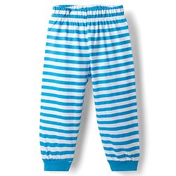 Babyhug Disney Single Jersey Knit Full Sleeves Co-Ords T-Shirt & Pyjama Night Suit with Lion King Print - Aqua Blue