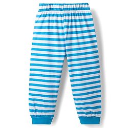 Babyhug Disney Single Jersey Knit Full Sleeves Co-Ords T-Shirt & Pyjama Night Suit with Lion King Print - Aqua Blue