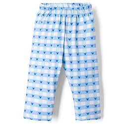 Babyhug Disney Single Jersey Knit Full Sleeves T-Shirt & Checks Pyjama Night Suit with Mickey Mouse Graphics - Light Blue