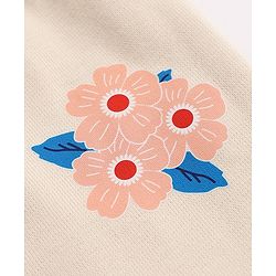 Babyhug Cotton Elastane Knit Full Length Lycra Leggings With Floral Print Pack of 3 - Red Pink Cream