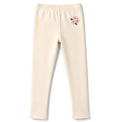 Babyhug Cotton Elastane Knit Full Length Lycra Leggings With Floral Print Pack of 3 - Red Pink Cream