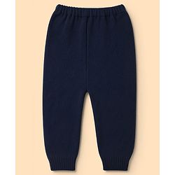 Babyhug Knit Full Sleeves Striped Sweater Set - Navy Blue