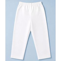 Babyhug Woven Rayon Full Sleeves Solid Pathani Kurta Pyjama Set - White