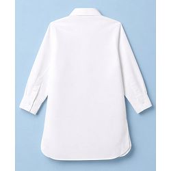 Babyhug Woven Rayon Full Sleeves Solid Pathani Kurta Pyjama Set - White