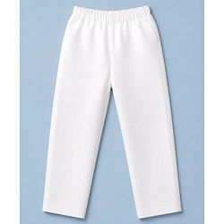 Babyhug Woven Rayon Full Sleeves Solid Pathani Kurta Pyjama Set - White
