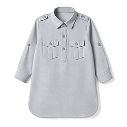 Babyhug Rayon Woven Full Sleeves Solid Pathani Kurta Pyjama Set - Grey
