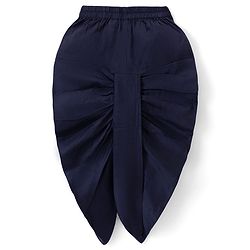 Babyhug Woven Full Sleeves Solid Colour Kurta Dhoti  Set with Sequinned &  Embroidered Jacket - Navy