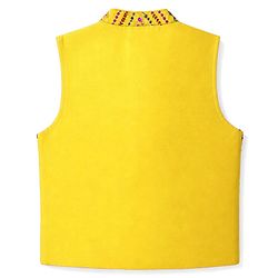 Babyhug Woven Full Sleeves Solid Dhoti Kurta Set With Mirror Embroidered Jacket - Yellow