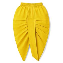 Babyhug Woven Full Sleeves Solid Dhoti Kurta Set With Mirror Embroidered Jacket - Yellow