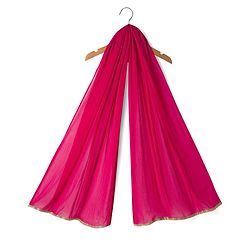 Babyhug Georgette Woven Half Sleeves Embroidered Choli Lehenga Set with Dupatta - Hot Pink
