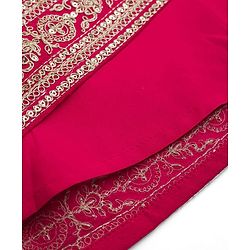 Babyhug Georgette Woven Half Sleeves Embroidered Choli Lehenga Set with Dupatta - Hot Pink