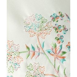 Babyhug Woven Full Sleeves Kurta Pajama Set with Floral Embroidery - Off White