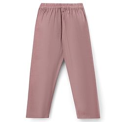 Babyhug Woven Solid Kurta Pyjama Set With Floral Embroidered Jacket - Light Pink