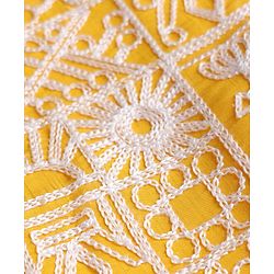 Babyhug Woven Full Sleeves SOLID Kurta & Pyjama Set With Floral Embroidered Jacket - Yellow