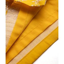 Babyhug Woven Full Sleeves Floral  Embroidered & Sequin Kurta Pyjama Set - Yellow