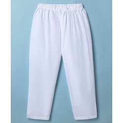Babyhug Woven Full Sleeves Embroidered Kurta Pyjama Set - White