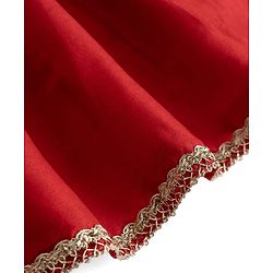 Babyhug Woven Half Sleeves Floral Embroidered Choli & Lehenga Set With Dupatta - Red
