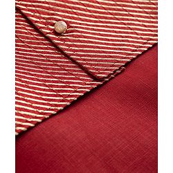 Babyhug 100% Cotton Woven Full Sleeves Solid Colour Kurta Pajama Set with Brocade Nehru Jacket - Red