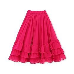 Babyhug Georgette Woven Three Fourth Sleeves Floral Embroidered Lehenga Choli and Jacket Set - Pink