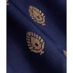 Babyhug Brocade Woven Full Sleeves Kurta Pajama Set with Kolka Embroidery - Navy