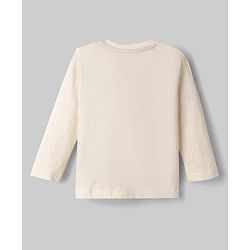 Babyhug Disney Single Jersey Knit Full Sleeves T-Shirt & Pyjama Night Suit Lion King Print - White & Brown