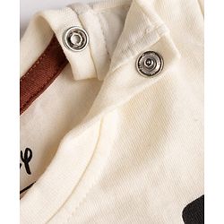 Babyhug Disney Single Jersey Knit Full Sleeves T-Shirt & Pyjama Night Suit Lion King Print - White & Brown