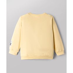 Babyhug Disney Terry Knit Fell Sleeves Sweatshirt and Joggers Set With Simba Timon and Pumbaa Print - Yellow