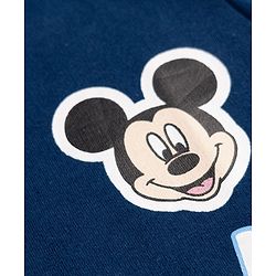 Babyhug Disney Terry Knit Full Sleeves TSweatshirt & Track Pant Set With Mickey Mouse Graphic - Navy Blue