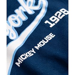 Babyhug Disney Terry Knit Full Sleeves TSweatshirt & Track Pant Set With Mickey Mouse Graphic - Navy Blue
