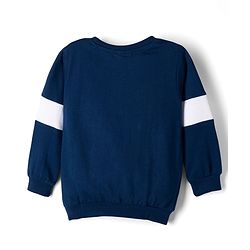 Babyhug Disney Terry Knit Full Sleeves TSweatshirt & Track Pant Set With Mickey Mouse Graphic - Navy Blue