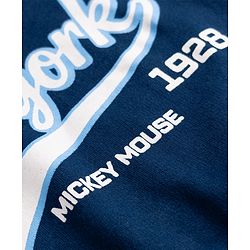 Babyhug Disney Terry Knit Full Sleeves TSweatshirt & Track Pant Set With Mickey Mouse Graphic - Navy Blue