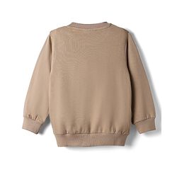 Babyhug Disney Terry Knit Full Sleeves Sweatshirt & Joggers Set With Mickey Mouse Graphic - Tan