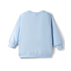 Babyhug Disney 100% Cotton Knit Full Sleeves Sweatshirt & Trackpant Winter Wear Suit With Mickey Mouse Graphics - Light Blue