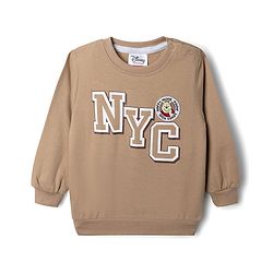 Babyhug Disney Single Jersey Knit Full Sleeves T-shirt and Joggers With Winnie the Pooh Graphic - Brown