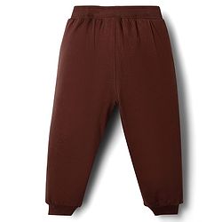 Babyhug Disney Single Jersey Knit Full Sleeves T-shirt and Joggers With Winnie the Pooh Graphic - Brown