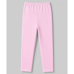Babyhug Cotton Elastane Lycra Knit Full Length Leggings With Polka Dot & Animal Print Pack of 3 - White, Purple & Pink
