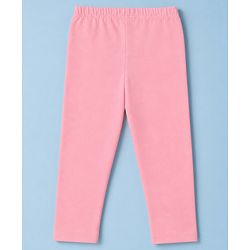 Babyhug Cotton Lycra Knit Full Length Leggings with Hearts & Butterfly Print Pack of 3 - Pink & White
