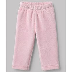 Babyhug Velour Knit Full Sleeves T-Shirt & Pajama Winter Night Suit with Bear Patch in Pink