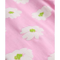 Babyhug Cotton Elastane Knit Full Length Slim Fit Leggings With Floral Print Pack of 3 - Pink Green Navy Blue
