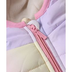 Babyhug Woven Hoodies with Full Sleeves and Crown Sequins in Pink