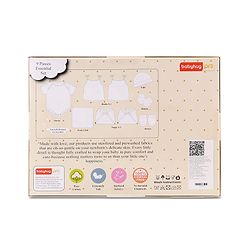Babyhug 100% Cotton Sterilized Newborn Starter Gift set Pack of 9 - White