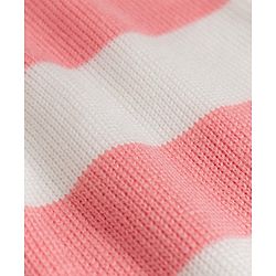 Babyhug Knit Full Sleeves Striped Sweater Set - White