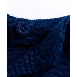 Babyhug Knit Full Sleeves Striped Sweater Set - Navy Blue