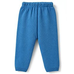 Babyhug Knit Full Sleeves Striped Sweater Set - Blue