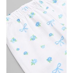 Babyhug Cotton Lycra Knit Full Length Leggings With Floral Print & Polka Dots Pack Of 3 - Black Pink & White
