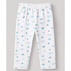 Babyhug Cotton Lycra Knit Full Length Leggings With Floral Print & Polka Dots Pack Of 3 - Black Pink & White