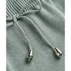 Babyhug Knit Solid Woolen Dress with Full Sleeves - Olive Green