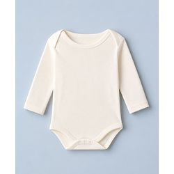 Babyhug 100% Cotton Interlock Knit Solid Onesies with Full Sleeves Pack of 3 - Peach, Pink & White