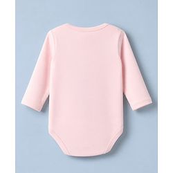 Babyhug 100% Cotton Interlock Knit Solid Onesies with Full Sleeves Pack of 3 - Peach, Pink & White