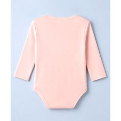 Babyhug 100% Cotton Interlock Knit Solid Onesies with Full Sleeves Pack of 3 - Peach, Pink & White